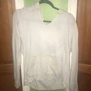 Cream Sherpa lined hoodie